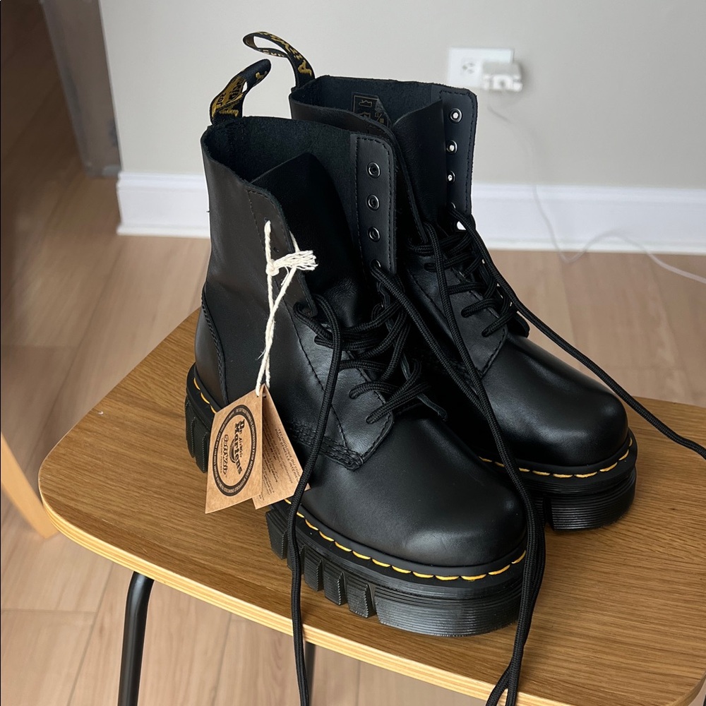 Dr. Martens softwair Black Leather Women's Boots